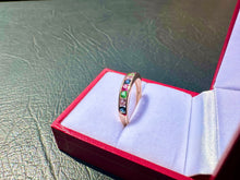 Load image into Gallery viewer, #705 - 10kt Rose Gold, Rainbow Band, Size 7