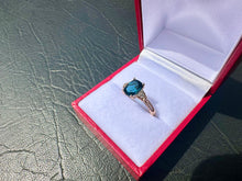 Load image into Gallery viewer, #710 - 10kt Yellow Gold, Topaz & Diamond Ring, Size 6