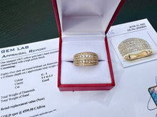 Load image into Gallery viewer, #716 - 10k Yellow Gold, .70ct Diamond Row Band Size 7