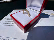 Load image into Gallery viewer, #842 - 14kt Yellow Gold, .41CT 3 Sided Diamond Band, Sz 7