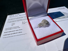Load image into Gallery viewer, #832 - 14kt White Gold, 1.00 CTW Diamond Cluster Ring, Size 7