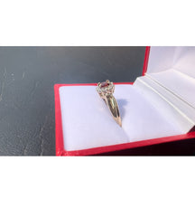 Load image into Gallery viewer, #545 - 10kt Yellow Gold, Almandite & Diamond Ring, Size 6 1/2