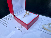 Load image into Gallery viewer, #765 - 14k Yellow Gold, Peridot & Diamond Ring, Size 6 1/2
