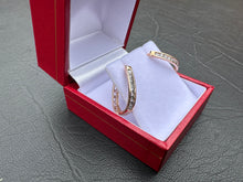 Load image into Gallery viewer, #619 - 10kt Rose Gold, .40ct Hoop Clutch Earrings