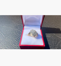 Load image into Gallery viewer, #536 - 14kt Yellow Gold, 1.00 Carat SI Diamond Cluster Ring, Size 6 1/2