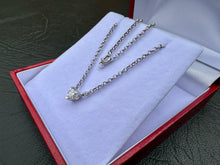 Load image into Gallery viewer, #648 - 14kt Gold, 18” Rolo Chain & 1/2ct Diamond Heart Pendant