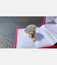 Load image into Gallery viewer, #536 - 14kt Yellow Gold, 1.00 Carat SI Diamond Cluster Ring, Size 6 1/2