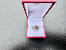 Load image into Gallery viewer, #627 - 10kt Yellow Gold, Brown & White Diamond Ring, Size 7