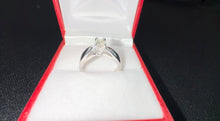 Load image into Gallery viewer, #447 - 1/5 Carat Natural Diamond. 14k White Gold Solitaire Engagement Ring, Size 5