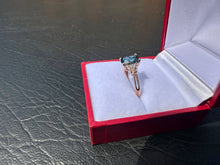 Load image into Gallery viewer, #710 - 10kt Yellow Gold, Topaz & Diamond Ring, Size 6