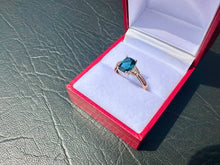 Load image into Gallery viewer, #710 - 10kt Yellow Gold, Topaz & Diamond Ring, Size 6