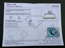 Load image into Gallery viewer, #676 - 14kt White Gold, 1/2 Carat Princess Cut Engagement Ring, Size 7 3/4