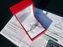 Load image into Gallery viewer, #757 - 14kt White Gold, 1.55ct Oval Diamond Wedding Set, Size 5