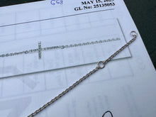Load image into Gallery viewer, #668 - Diamond & Silver Cross Bracelet, 8”, W/ Appraisal