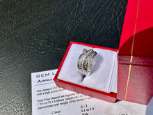 Load image into Gallery viewer, #658 - .73 Carat Diamond Custom Wave Ring, Sterling Size 7 1/2