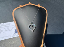 Load image into Gallery viewer, #877 - .78 Carat Diamond Heart Pendant / Chain, 10kt White Gold 18”