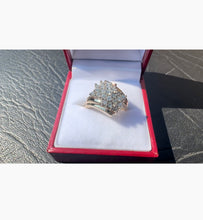 Load image into Gallery viewer, #536 - 14kt Yellow Gold, 1.00 Carat SI Diamond Cluster Ring, Size 6 1/2