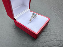 Load image into Gallery viewer, #657 - 10kt White Gold, Sapphire & Diamond Ring, Size 7