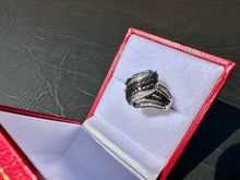 Load image into Gallery viewer, #661 - 1/2 Carat White & Black Diamond Ring, .925 Size 6 1/4