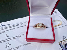 Load image into Gallery viewer, #633 - 14kt Rose Gold, .52ct Diamond Wedding Set Size 7