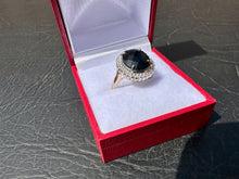 Load image into Gallery viewer, #702 - 3.46CT Onyx & Diamond Ring, 10kt Yellow Gold, Size 6