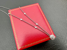 Load image into Gallery viewer, #617 - 14kt White Gold, Diamond Pendant / Necklace 18”