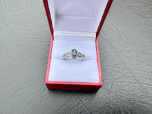 Load image into Gallery viewer, #657 - 10kt White Gold, Sapphire & Diamond Ring, Size 7