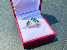 Load image into Gallery viewer, #680 - 18kt White Gold, Blue & White 1.51ct Diamond Ring, Size 7