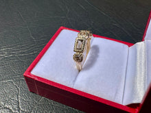 Load image into Gallery viewer, #707 - 14kt Yellow Gold, Brown Diamond & Quartz Custom Band, Size 6