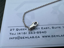 Load image into Gallery viewer, #668 - Diamond & Silver Cross Bracelet, 8”, W/ Appraisal