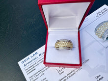 Load image into Gallery viewer, #612 - 14kt 1.35ct White & Yellow Diamond Band Size 6
