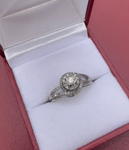 Load image into Gallery viewer, #431 - 10k White Gold, Diamond Halo Cluster Wedding Set
0.29 ctw | SZ 7