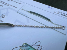 Load image into Gallery viewer, #667 - 1/4ct Blue Diamond, .925 Silver Bracelet, 7.5”