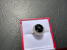Load image into Gallery viewer, #702 - 3.46CT Onyx & Diamond Ring, 10kt Yellow Gold, Size 6