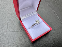 Load image into Gallery viewer, #676 - 14kt White Gold, 1/2 Carat Princess Cut Engagement Ring, Size 7 3/4