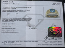 Load image into Gallery viewer, #589 - 10k Yellow Gold, Oval Topaz & Diamond Ring Size 7