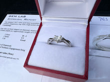 Load image into Gallery viewer, #763 - 14k White Gold, Diamond Heart Ring, Size 5 1/2
