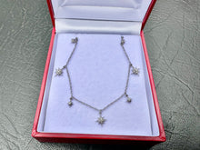 Load image into Gallery viewer, #713 - 14kt White Gold & Diamond Star Design Necklace 18-20”