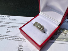 Load image into Gallery viewer, #664 - Peridot & Diamond Ring, Sterling Size 7 w/ Appraisal