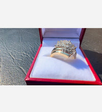 Load image into Gallery viewer, #536 - 14kt Yellow Gold, 1.00 Carat SI Diamond Cluster Ring, Size 6 1/2