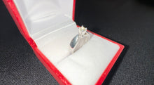 Load image into Gallery viewer, #447 - 1/5 Carat Natural Diamond. 14k White Gold Solitaire Engagement Ring, Size 5