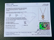 Load image into Gallery viewer, #610 - EFFY 14kt Rose Gold, Garnet & Diamond Panther Pendant & 16-18” Chain