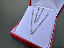 Load image into Gallery viewer, #648 - 14kt Gold, 18” Rolo Chain & 1/2ct Diamond Heart Pendant