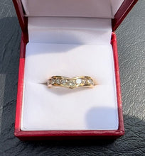 Load image into Gallery viewer, #096 - 14k Yellow Gold, Chevron Style Diamond Band, Size 6