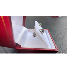 Load image into Gallery viewer, #524 - 14k White Gold, .20ct Round Diamond Studs