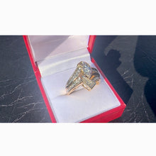 Load image into Gallery viewer, #492 - 10k Yellow Gold, Ladies .40 Carat Diamond Dinner Ring, Size 11