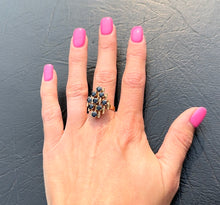 Load image into Gallery viewer, #393 - Custom Vintage 2.88ct Natural Sapphire Dinner Ring, Size 7 1/2