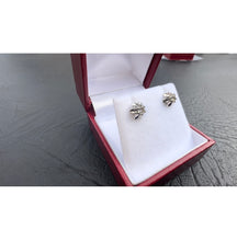 Load image into Gallery viewer, #524 - 14k White Gold, .20ct Round Diamond Studs