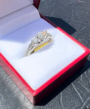 Load image into Gallery viewer, #075 - 10k White Gold, .83ct Diamond Trinity Ring, Size 5 3/4