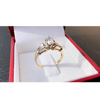 Load image into Gallery viewer, #456 - 14k Yellow Gold, 1/3 Carat Natural Marquis Diamond Ring, Size 4 1/2